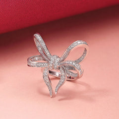 Ring crafted 18K white gold Lyla's Bow Collection
