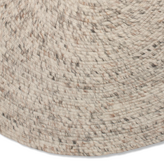 Rug Merino Round Natural Beige
