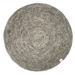 Rug Merino Round Grey