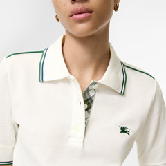 Cropped Cotton Tennis Polo Shirt