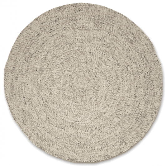 Merino Round Rug Natural Beige