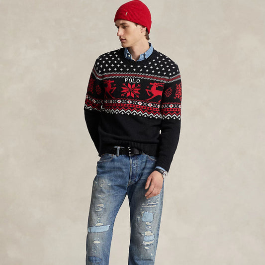Reindeer Cotton-Cashmere Sweater