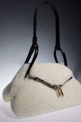 Gemini Shoulder Bag Almond Shearling