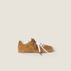 New Balance X Miu Miu 530 Sl Technical Fabric And Suede Sneakers