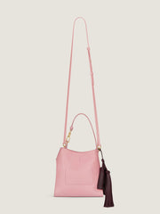 Mini Belted Hobo Bag In Leather