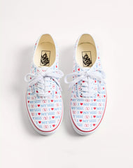 Valentino Garavani And Vans Low-Top Trainer In Valentino Vans Love Print Fabric