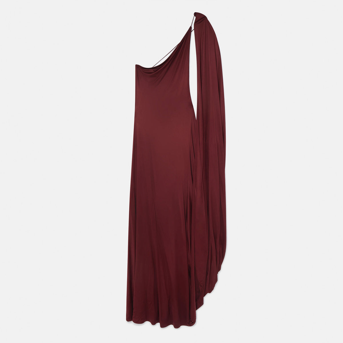 One-Shoulder Cape Gown