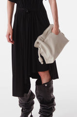 Panta Medium Flamenco Clutch In Shiny Calfskin