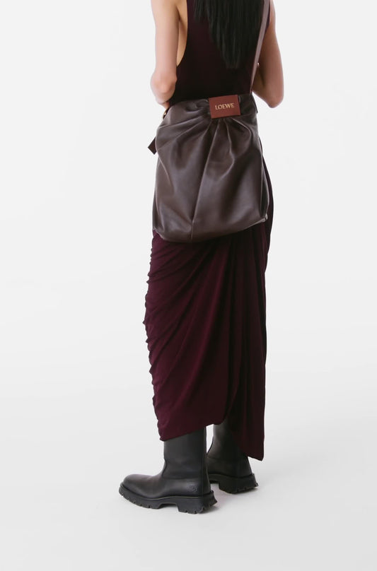 Draped Tote In Mellow Nappa Lambskin