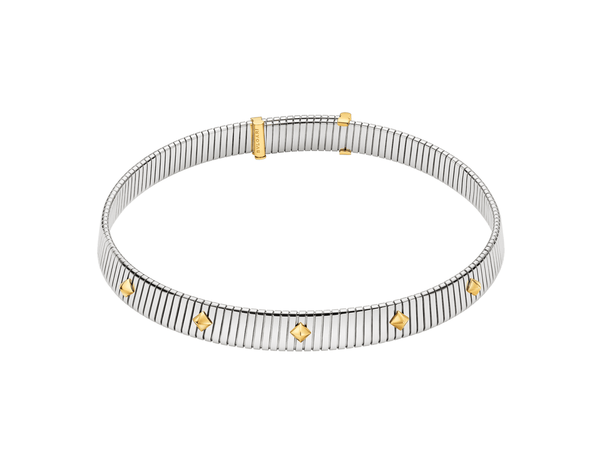 Bvlgari Tubogas Gold & Steel Necklace