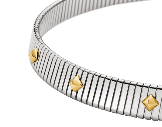 Bvlgari Tubogas Gold & Steel Necklace