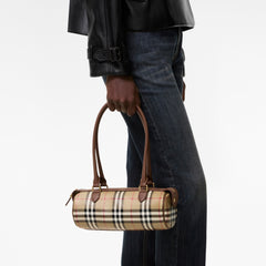 Mini Check Barrel Bag