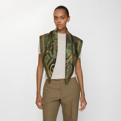 Etched Knight Silk Scarf