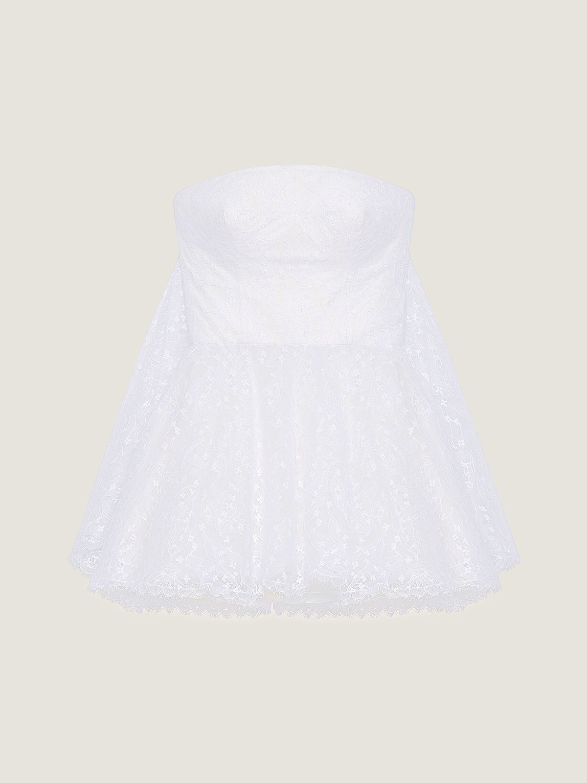 Bustier Cape Back Dress In Lace