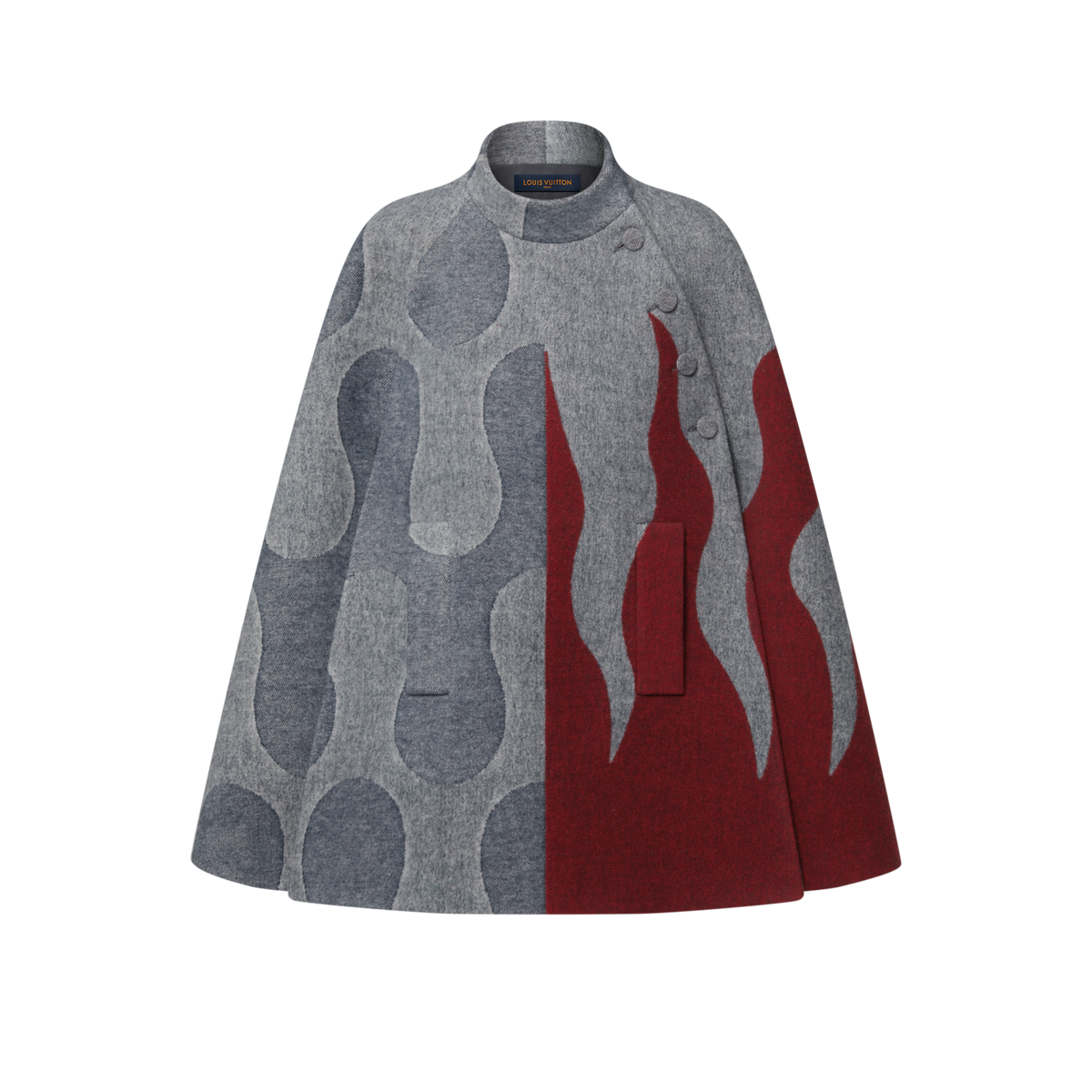 Flame Jacquard Cape