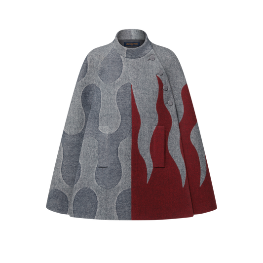 Flame Jacquard Cape