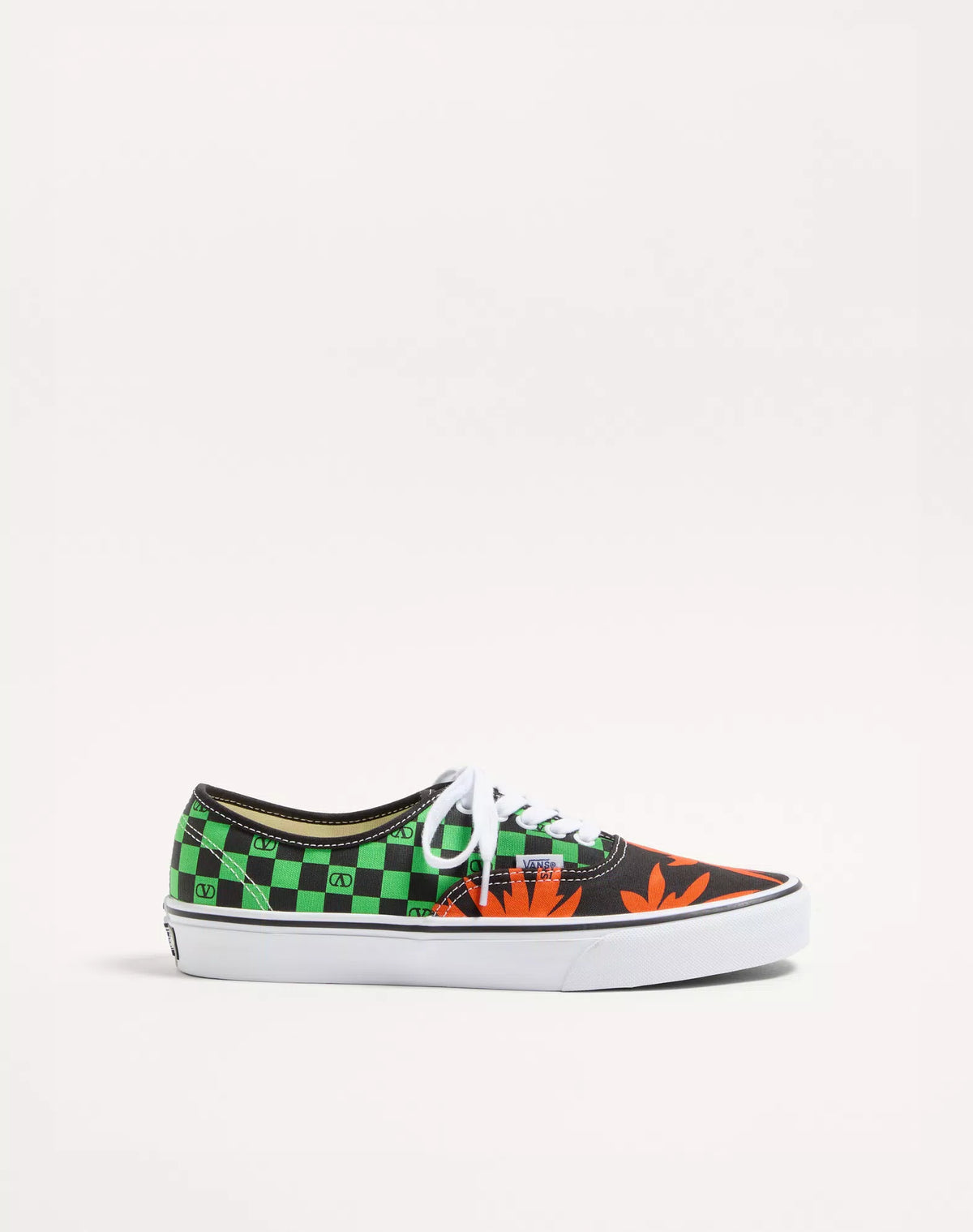 Valentino Garavani And Vans Low-Top Fabric Trainer With Vlogo Checkerboard Print And Tropical Leaves Print