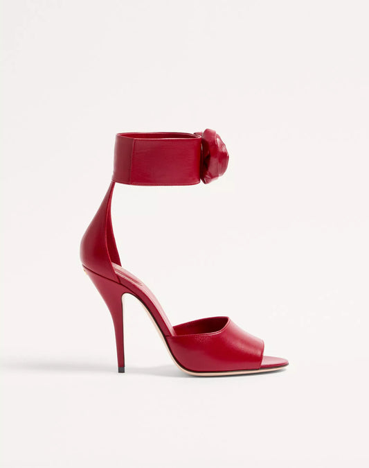 Drip Rose Kidskin Sandal With Crystals 105Mm