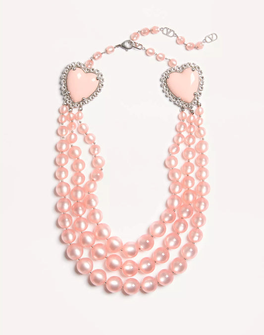 Coeur Hyperbole Necklace in Metal, Resin and Crystals