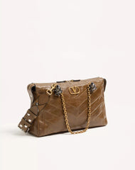 Valentino Garavani Panthea Shoulder Bag In Nappa Leather With Chevron Pattern