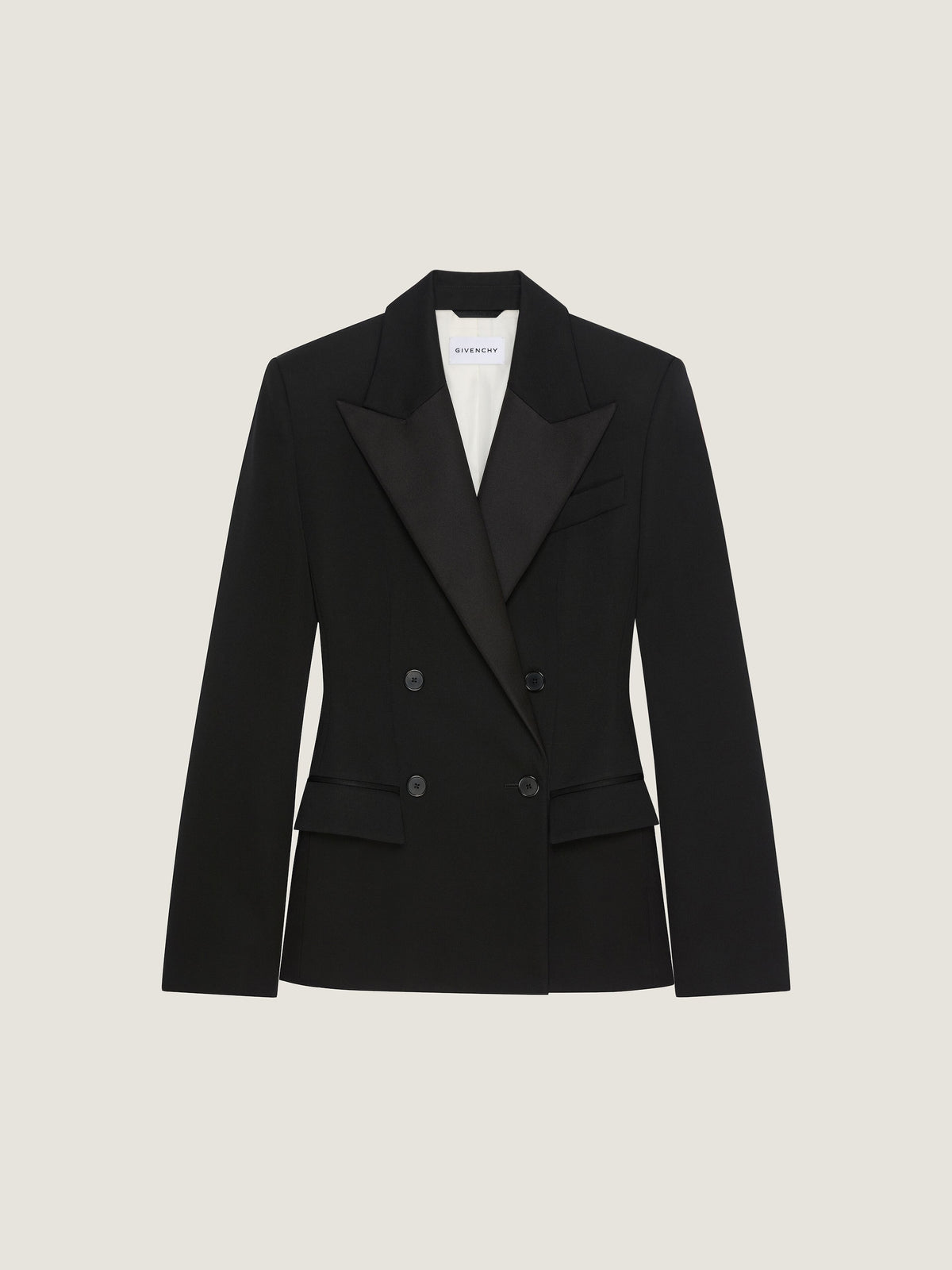 Double Breasted Tuxedo Jacket In Wool