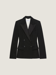 Double Breasted Tuxedo Jacket In Wool