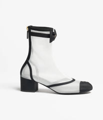 Mesh & Grosgrain Short Boots