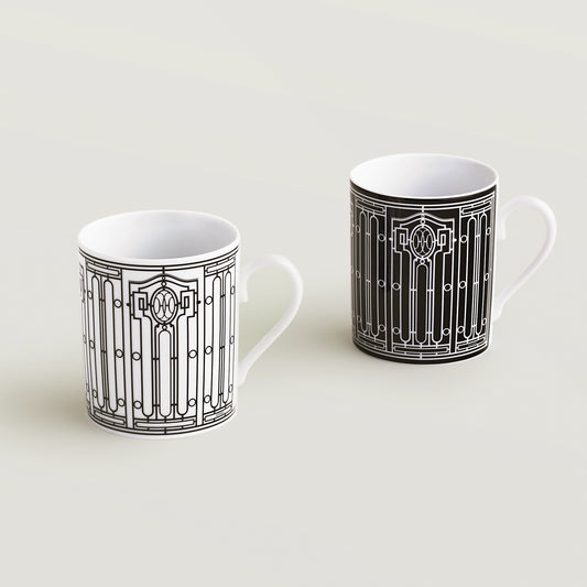H Deco Set Of 2 Mugs (n°1 And 2)