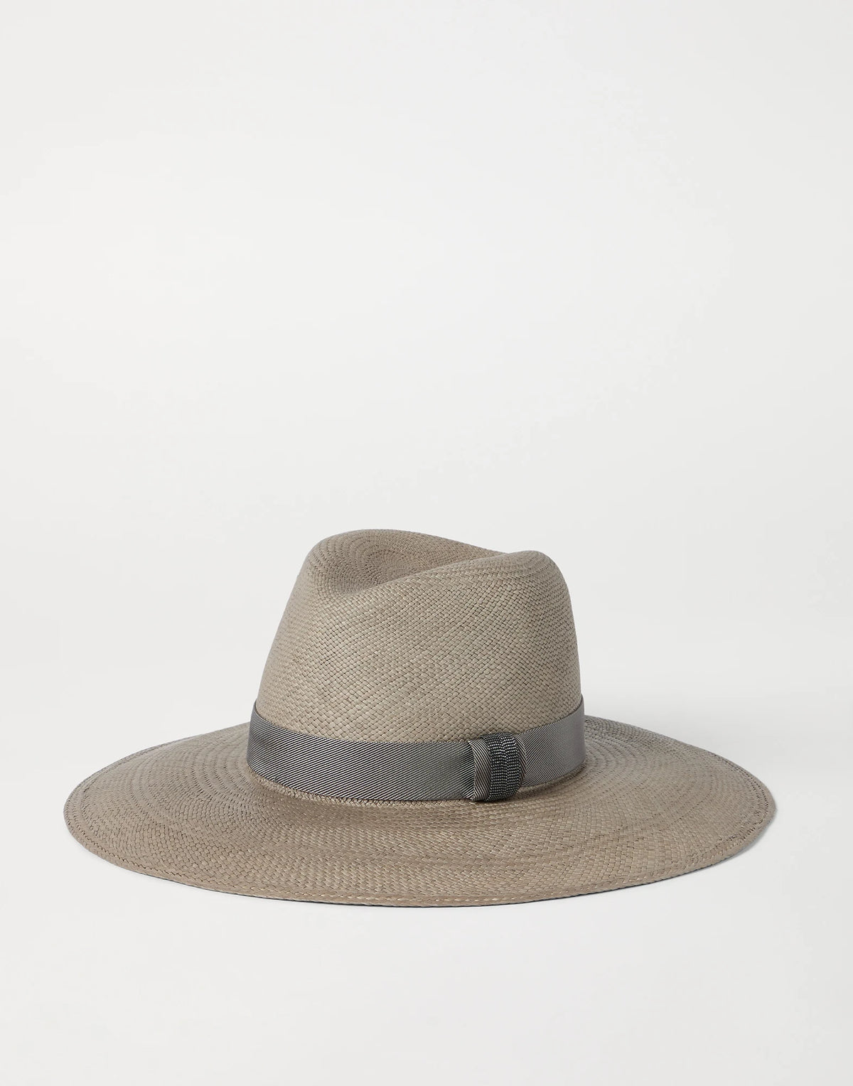 Straw Fedora With Precious Leather Band