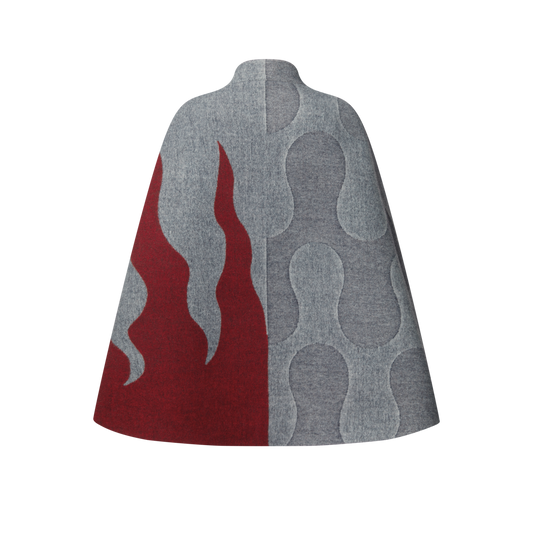 Flame Jacquard Cape