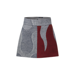 Flame Jacquard Mini Skirt