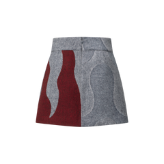 Flame Jacquard Mini Skirt