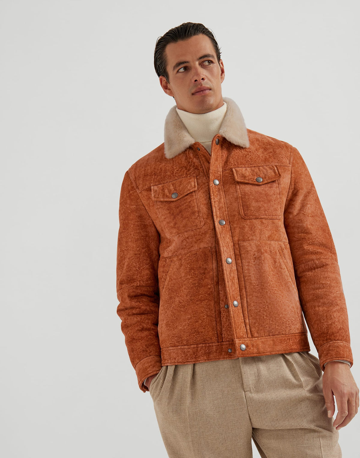 Waxed Shearling Jacket