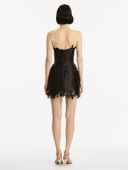 Metallic Cherry Blossom Embroidered Dress