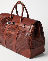 Braided Calfskin And Cowhide Country Bag
