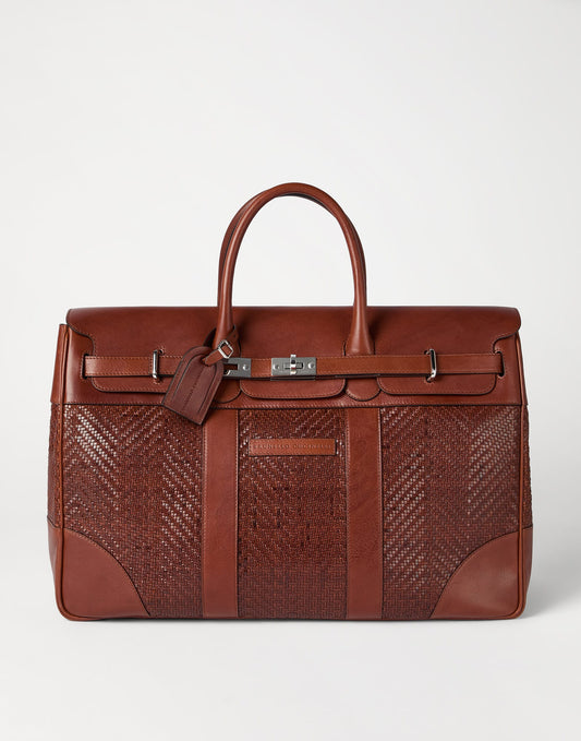 Braided Calfskin And Cowhide Country Bag