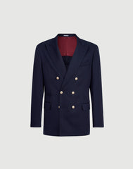 Délavé Silk And Linen Twill One-and-a-half Breasted Deconstructed Blazer With Metal Buttons