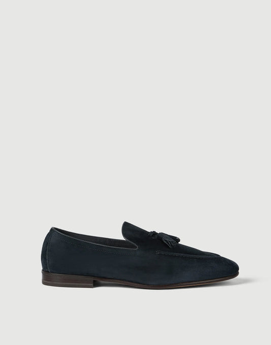 Suede Soft Loafers With Tassels