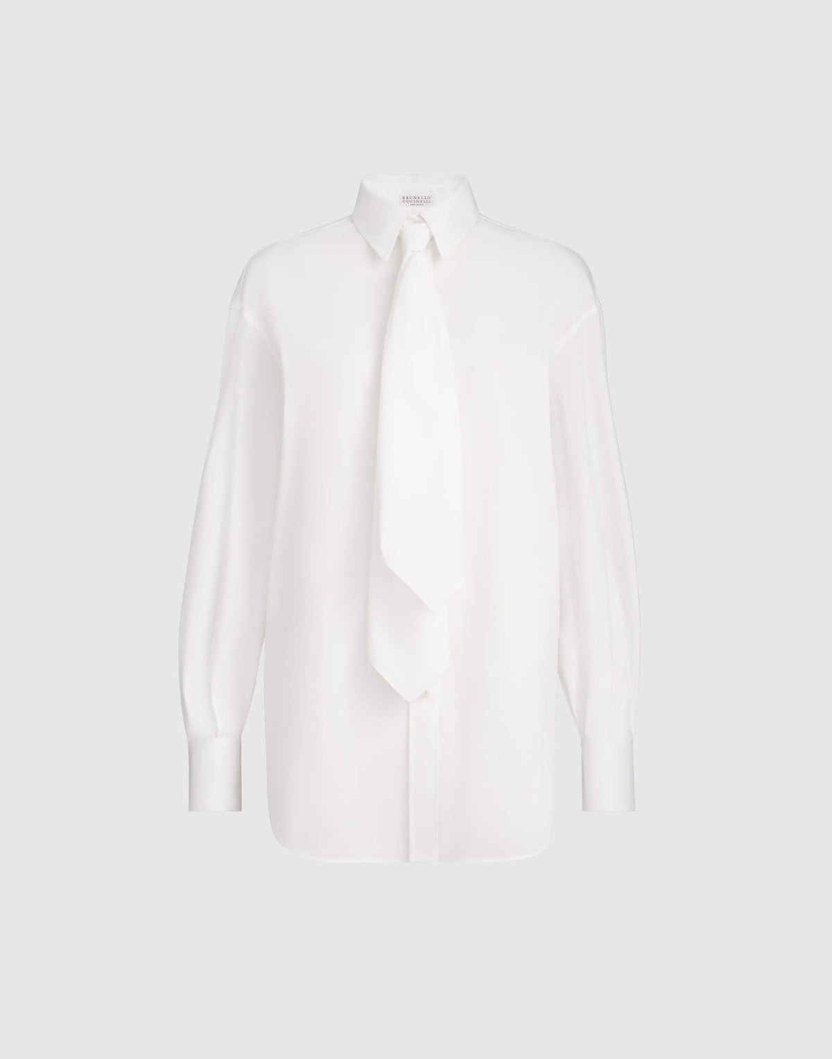 Shirt With Tie And Monili