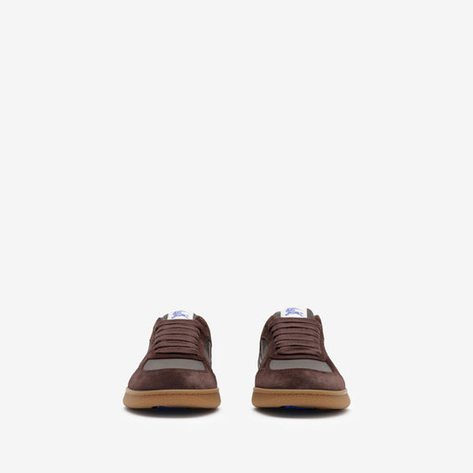 Leather, Suede And Check Terrace Sneakers