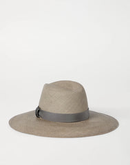 Straw Fedora With Precious Leather Band