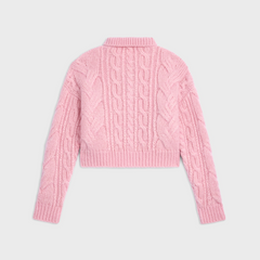 Sweater In Aran Mohair And Wool