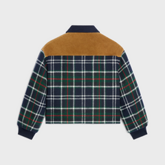 Triomphe Blouson Jacket In Tartan Wool