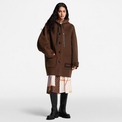 Hooded Button-Up Coat