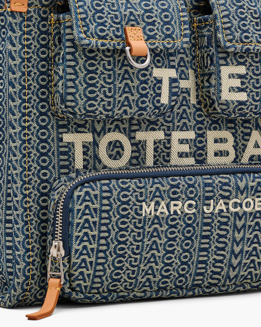 The Cargo Monogram Denim Medium Tote Bag