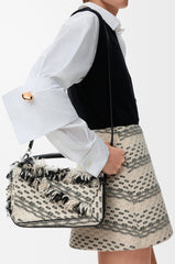 Small Puzzle Bag In Woven Textile