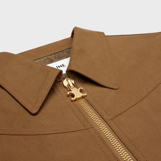 Western Blouson Jacket In Cotton Twill