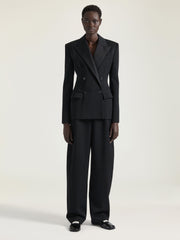 Double Breasted Tuxedo Jacket In Wool