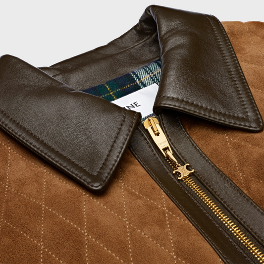 Quilted Jacket In Suede