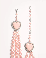 Coeur Hyperbole Necklace in Metal, Resin and Crystals